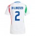 Maillot de foot Italie Giovanni Di Lorenzo #2 Extérieur vêtements Femmes Europe 2024 Manches Courtes